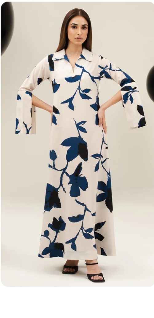 Blue Floral Maxi Dress